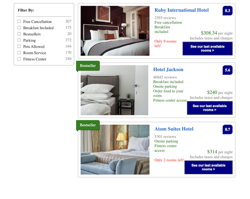 picture of hotel options