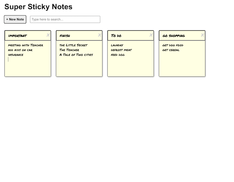 picture of post it notes lists